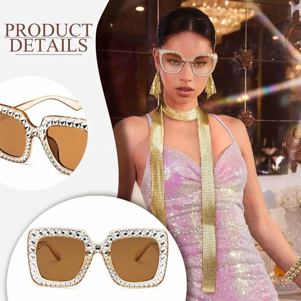 70s Disco Accessories Set Women's Sequin Scarf Earrings Sunglasses Jewelry